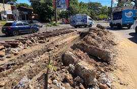 Obra Pública a cielo abierto en Luque