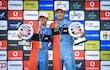 Thierry Neuville y Martijn Wydaeghe (Hyundai Motorsport) celebran el logro obtenido en el Rally de Portugal.