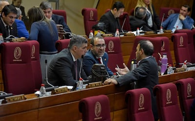 Sesión de la cámara de diputados en el congreso de la nación.