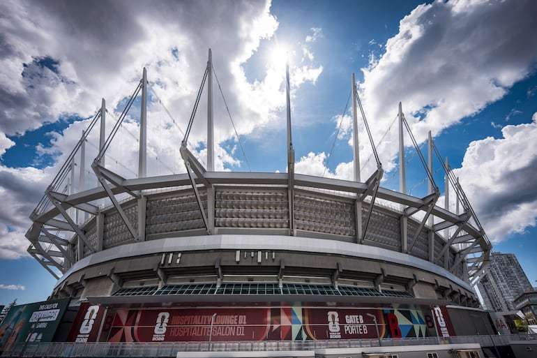 Vista general del Estadio BC Place de Vancouver, en Vancouver, Canadá. Vancouver es una de las ciudades sedes de la Copa Mundial de la FIFA 2026.