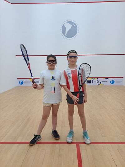 Valentina Gatti (der.) en su primera incursión internacional.