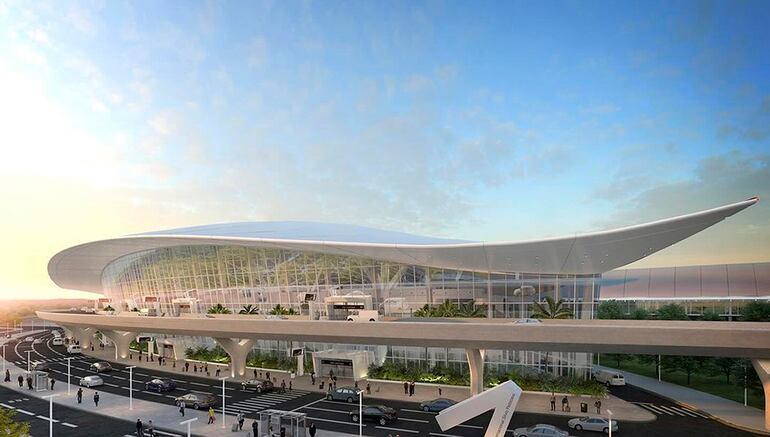 Diseño del futuro aeropuerto Silvio Pettirossi.