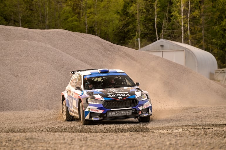 Fau Zaldívar y Marcelo der Ohannesian siguen sumando kilómetros y más experiencia al mando del Škoda Fabia RS Rally2.