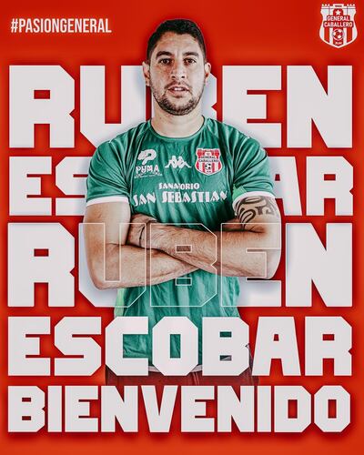 Con esta imagen, el General Caballero de Juan León Mallorquín dio la bienvenida a Rubén Escobar Fernández (32 años).