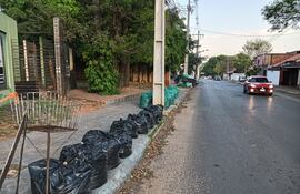 Barrio Recoleta, atestado de basura por falta de recolección.