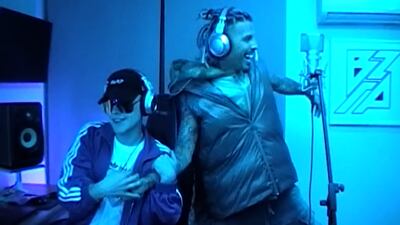 Rauw Alejandro y Bizarrap en una sesión dedicada a Rosalía.