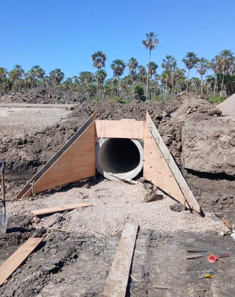 Obra en construcción para sistemas de desagues