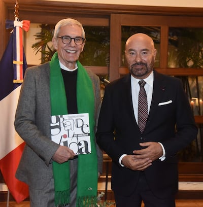 José Daniel Nasta y Pierre-Christian Soccoja, embajador de Francia. 