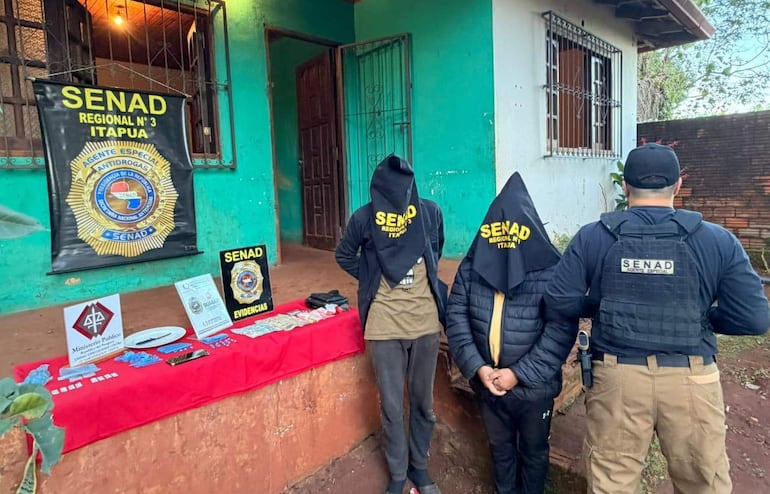 Dos detenidos con drogas en allanamiento realizado en San Juan del Paraná