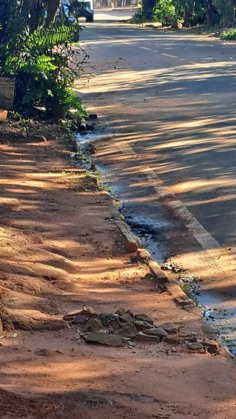 En el barrio San Miguel, sobre la calle Monseñor Mercado, piden también que se intervenga para evitar que las aguas servidas sigan regando la avenida del lugar.