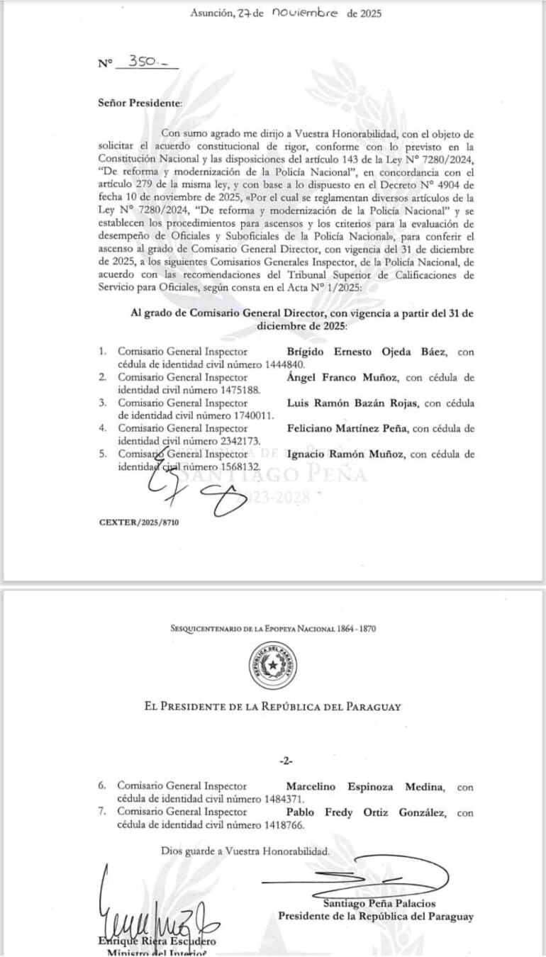 Lista de policías que solo “superaron” el polígrafo.