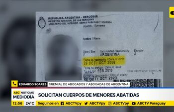 Documentos argentinos de niñas abatidas son reales, afirma abogado