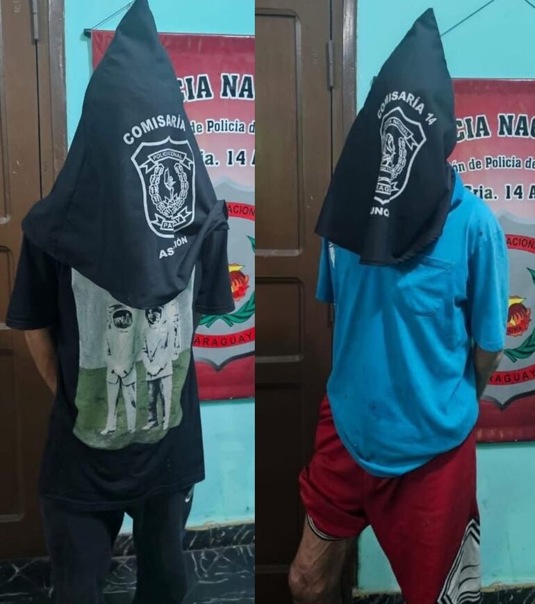 Los dos detenidos en el barrio San Vicente de Asunción por el hurto de una motocicleta.