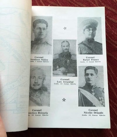 Una página ilustrada del libro "Testimonios veteranos. Evocando la Guerra del Chaco" (1977), de Beatriz Rodríguez Alcalá.