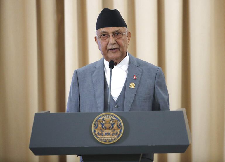 El primer ministro de Nepal, K.P. Sharma Oli.
