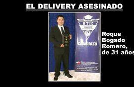 Roque Bogado Romero, delivery asesinado el 26 de junio de 2025 en la ciudad de Caaguazú.