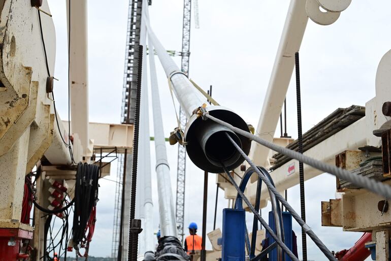 Atirantado central que está construyendo el Consorcio Unión.