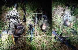 Foto tomada a los tres abatidos tras el enfrentamiento con la FTC.