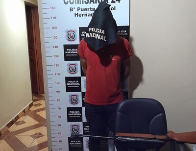 Victoriano Vera Benítez, detenido luego de amenazar a vecinos y efectuar disparos al aire.