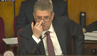 Jaime Bestard en el Senado. Captura de Senado TV