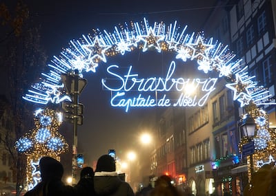 Temporada navideña en Estrasburgo, Francia.