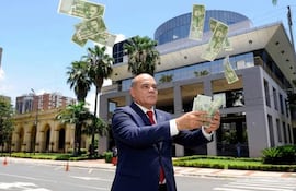 Foto generada con IA del presidente del Senado, Basilio "Bachi" Núñez (ANR, HC).