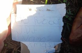 Los autodenominados Justicieros de la Frontera: matan a un hombre y dejan una pancarta con la inscripción "no robar".