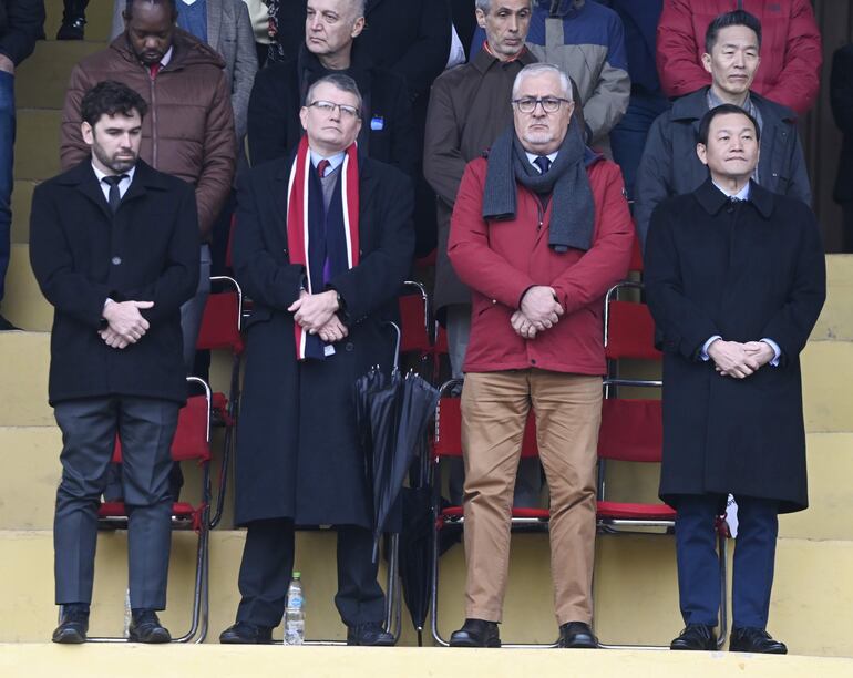 Hugo Alonso, Oscar Stark, el embajador de Chile  Guillermo Bittelman y el embajador de Taiwán José Han. 