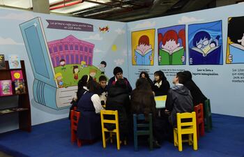 Un grupo de niños durante la pasada edición del Parque Nacional de la Lectura, que se realizará hoy y mañana.