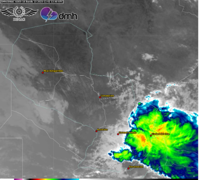 Alerta por tormenta para diez departamentos.