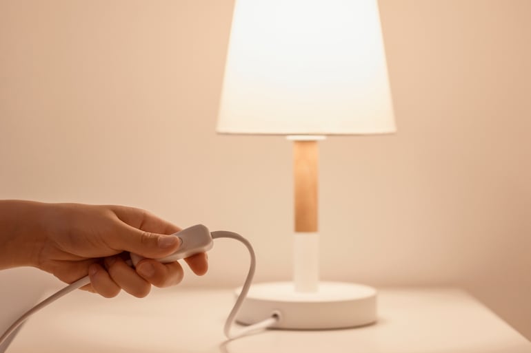 Concepto de apagar la luz.