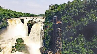 El incidente se produjo en el ascensor panorámico de los Saltos del Monday. (Archivo).