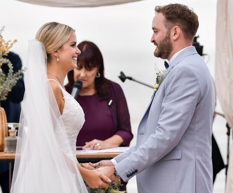 Durante la ceremonia de anillos.