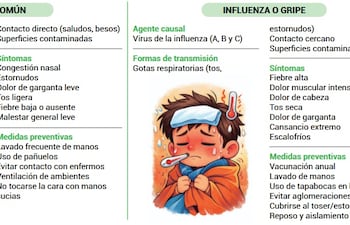 Resfriado común e influenza o gripe