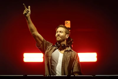 Calvin Harris durante su presentación del domingo en Rock in Rio.