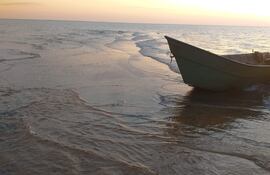 Dunas de San Cosme debajo del río Paraná.