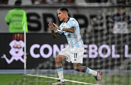 Matías Zaracho anotó el primer gol de Racing.