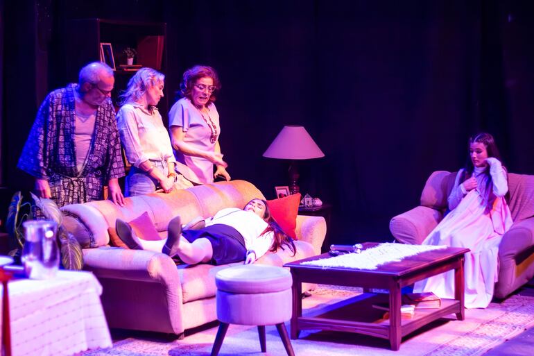 Imagen de una de las funciones de la obra "Mientras hay señal", presentada a finales de agosto.