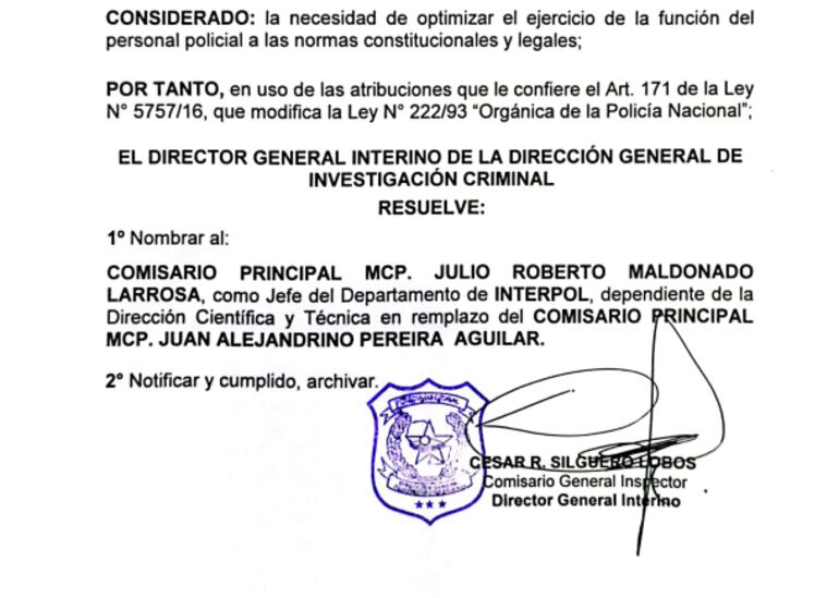 Cambios en Interpol.