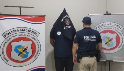 Junio Daniel Arzamendia fue detenido por contar con cinco órdenes de captuera por un caso de estafa mediante sistemas informáticos.