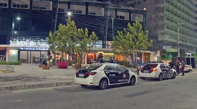 El restaurante donde el paraguayo sufrió corte en la cabeza en intento de asalto, en Barra da Tijuca, Río de Janeiro.