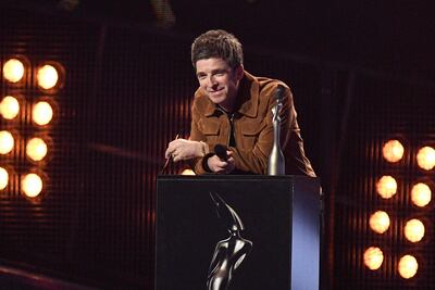 (FILES) British musician Noel Gallagher presents the British album of the year award during the BRIT Awards 2017 ceremony and live show in London on February 22, 2017. "I only made it at 27, Morrison (The Doors) died at that age," Noel Gallagher (ex-Oasis), who releases a new solo album inspired by his career, with the support of Robert Smith (The Cure), told AFP. (Photo by Justin TALLIS / AFP) / RESTRICTED TO EDITORIAL USE, TO ILLUSTRATE THE EVENT AS SPECIFIED IN THE CAPTION, NO POSTERS, NO USE IN PUBLICATIONS DEVOTED TO ARTISTS