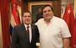 Archivo. Julio, 2024. El presidente del Partido Colorado, Horacio Cartes (izq.) y el gobernador de Guairá, César Sosa.