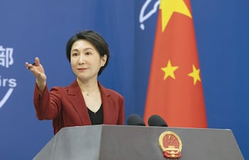 Mao Ning, portavoz del Ministerio de Exteriores de China.