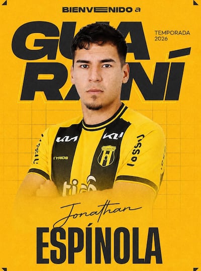 El paraguayo Jonathan Jesús Espínola competirá por primera vez a nivel profesional en nuestro medio, de la mano de Guaraní.