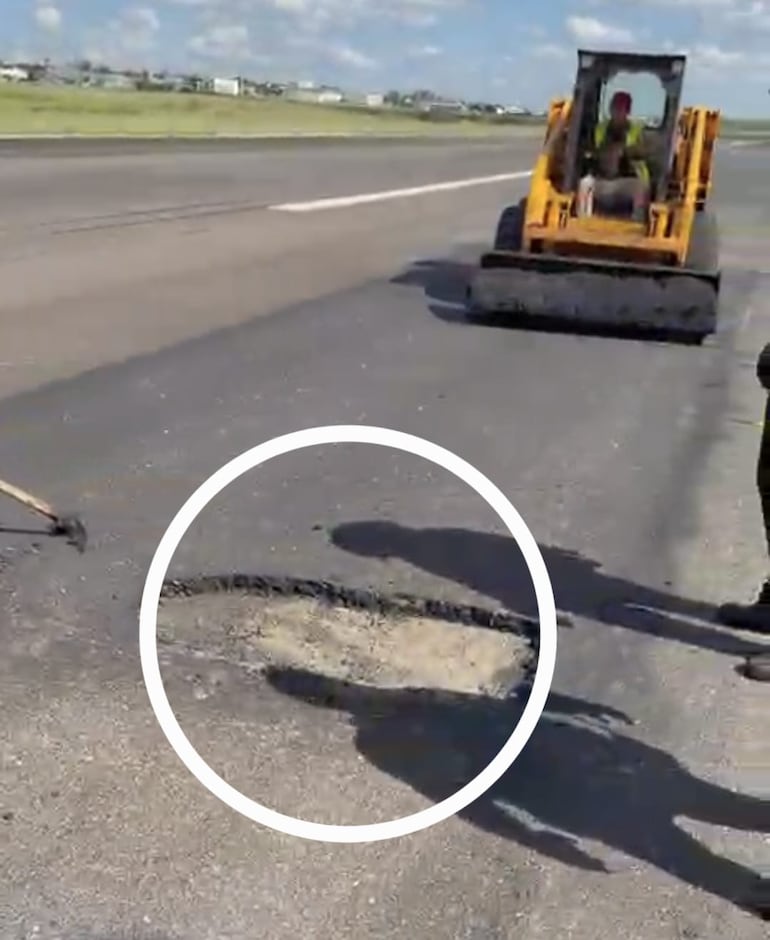 Imágenes difundidas por la Dinac. Según el director de Aeropuertos, esta foto fue tomada luego de la intervención y tras la limpieza.