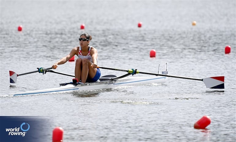 La paraguaya Nicole Anahí
Martínez González (11/5/2003)
estuvo a una “remada” del
podio en el Mundial Sub 23 que
se celebró en Polonia