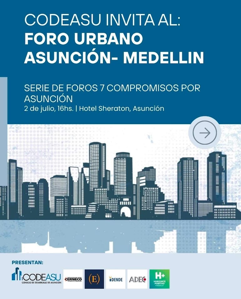Cartel informativo del foro urbano con detalles sobre el evento en un entorno urbano.