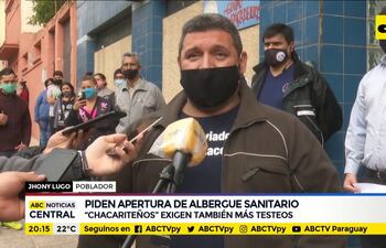 Piden apertura de albergue sanitario en la Chacarita