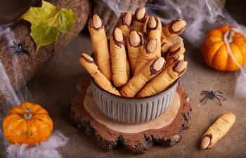 Dedos de bruja para Halloween.